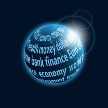Finance planet icon Stock Illustration