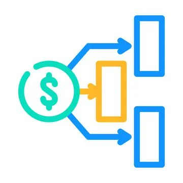 Finance planning color icon vector illustration Illustrazione stock
