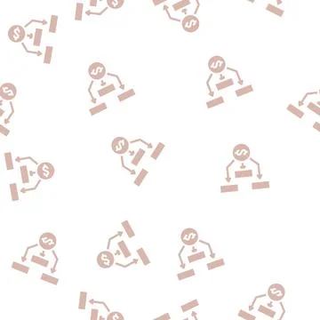 Finance planning glyph vector seamless pattern Stock Illustration