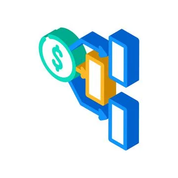 Finance planning isometric icon vector illustration イラスト素材