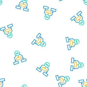 Finance planning vector seamless pattern Stock Illustration