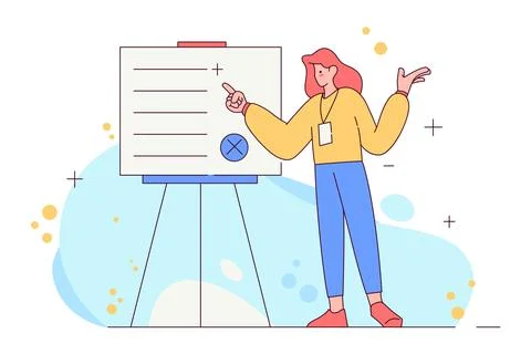 Finance Presentation and Reporting Illustration 스톡 일러스트