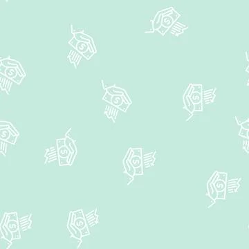 Finance problem line seamless pattern Stock Illustration