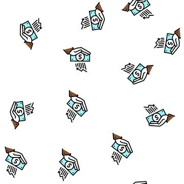 Finance problem vector seamless pattern Stock Illustration