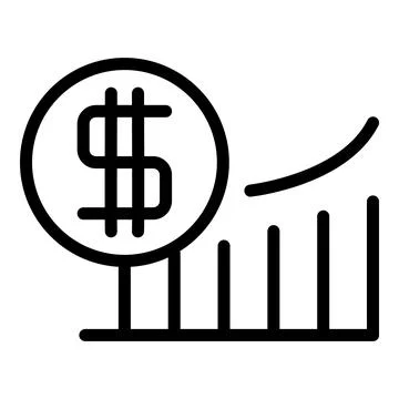Finance progress icon outline vector. Online business Illustrazione stock