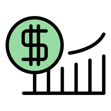 Finance progress icon vector flat 스톡 일러스트