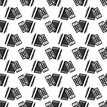Finance report pattern seamless vector Stock Illustration