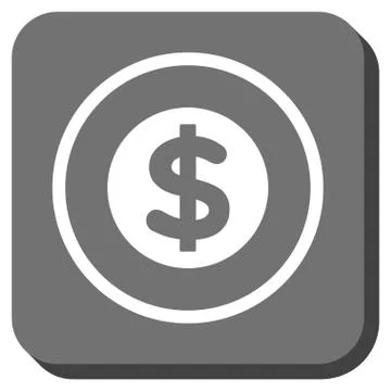 Finance Rounded Square Glyph Icon Illustrazione stock