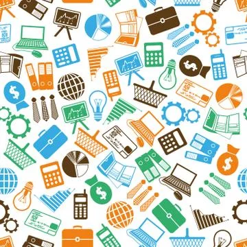 Finance seamless pattern Stock Illustration