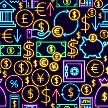 Finance Seamless Pattern Stock Illustration