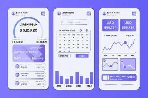 Finance services concept design kit template for business Stock Illustration