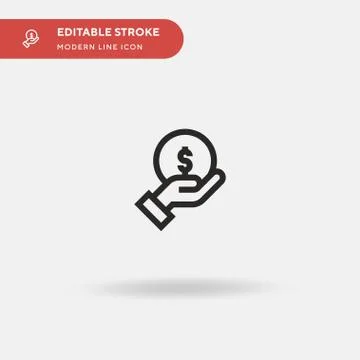 Finance Simple vector icon. Illustration symbol design template for web mobil Stock Illustration