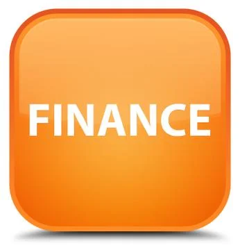 Finance special orange square button Stock Illustration