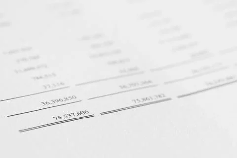 Finance statement Stock Photos