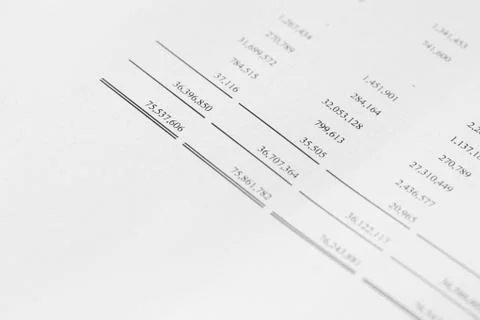 Finance statement Stock Photos