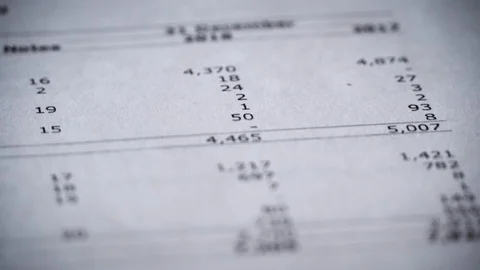 Finance statement report of company Stock Footage 118924047