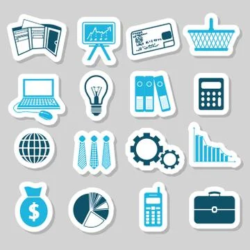 Finance stickers Stock Illustration