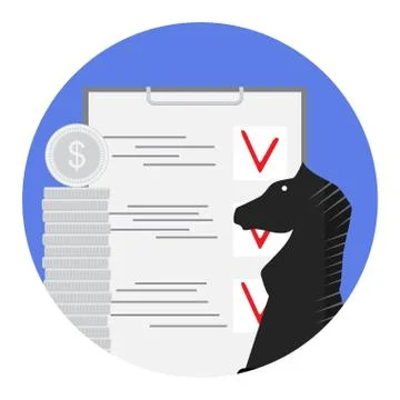 Finance strategy and plan Stock Illustration