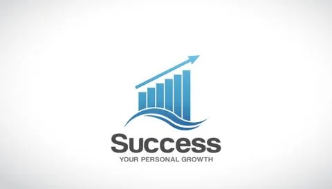 Finance Success Logo Vector Graphic Design Stock Illustration