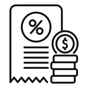 Finance support icon outline vector. Collateral access Illustrazione stock