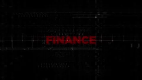 Finance Text Animation on Digital Background Stock Footage 343553867