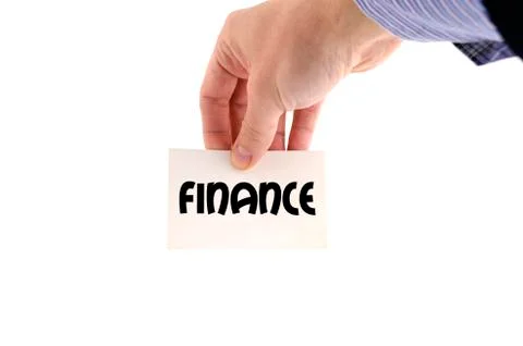 Finance text concept Stock Photos