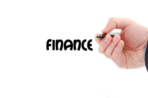 Finance text concept Stock Photos