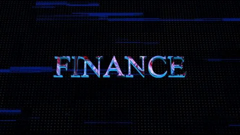 Finance text concept on si-fi technology circuit line particles digital tec.. イラスト素材