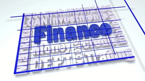Finance text word cloud Stock-Footage 12281847