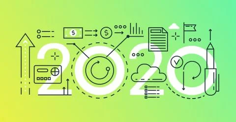 Finance thin line concept vector illustration, website interface creative linear Stock Illustration