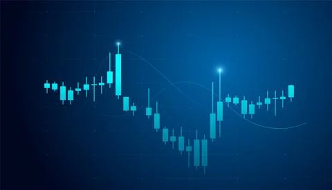 A Finance trade chart elements for up trend financial objects concepts vect.. Stock Illustration