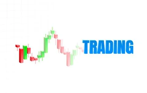 Finance trader graph information, buy and sale broker. Stock Illustration