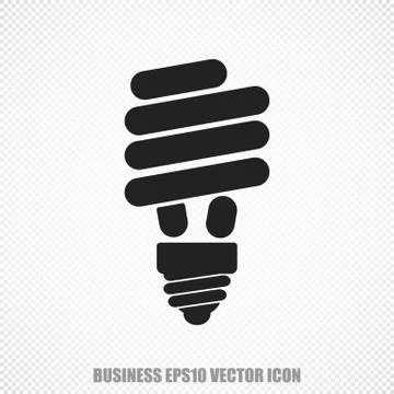 Finance vector Energy Saving Lamp icon. Modern flat design Illustrazione stock