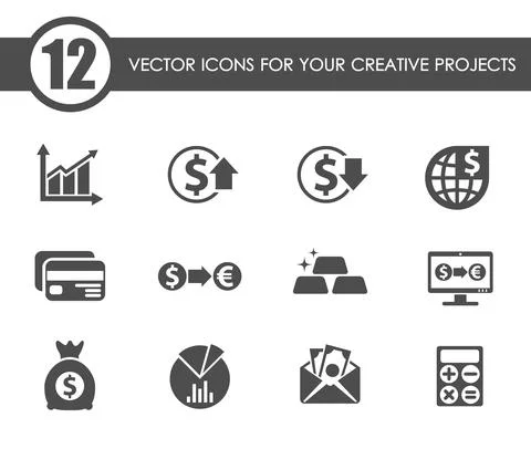 Finance vector icons Illustrazione stock