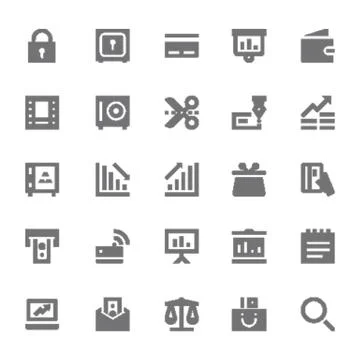 Finance Vector Icons Set Illustrazione stock