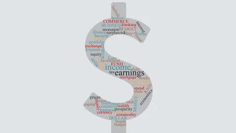 Finance word cloud Stock Illustration