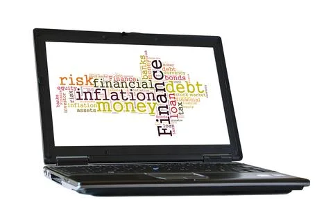 Finance word cloud Stock Photos