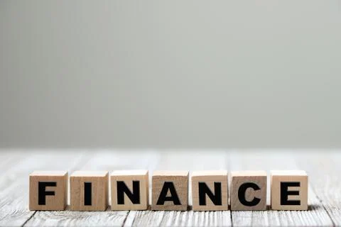 Finance word concept Stock Photos