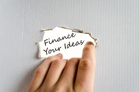 Finance your ideas text concept Stock Photos