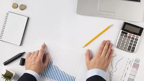 Finances elements composition with copy space Resolution and high quality Foto stock