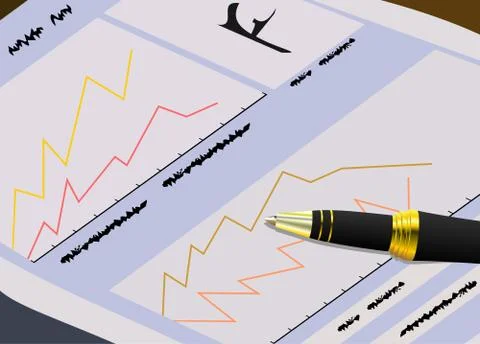 The finances newspaper for traders Stock Illustration