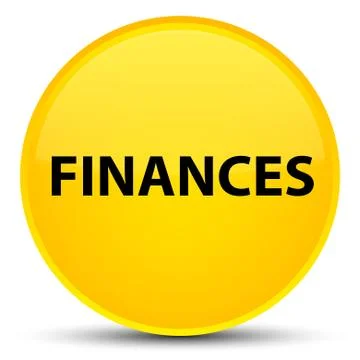 Finances special yellow round button Stock Illustration