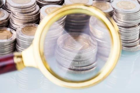 Finances on white background Stock Photos