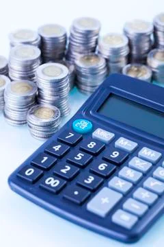 Finances on white background Stock Photos