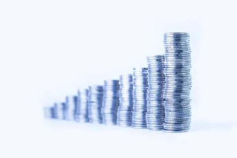Finances on white background Stock Photos