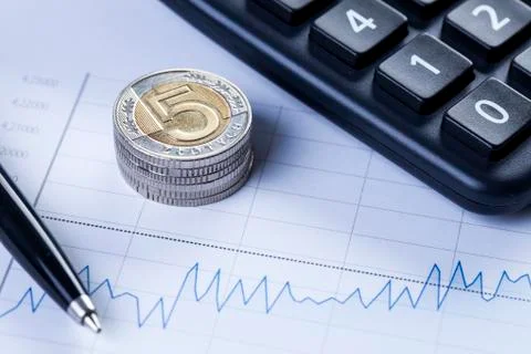 Finances on white background Stock Photos
