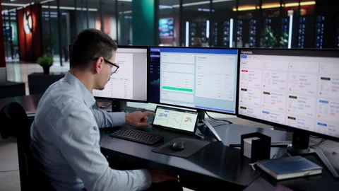 Financial Accountant And Analyst Checking Charts Stock Footage 328394349