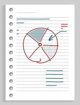 Financial accounting and work with statistics concept. Business process diagram Stock Illustration