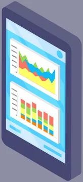 Financial accounting and work with statistics concept. Business process diagram 스톡 일러스트
