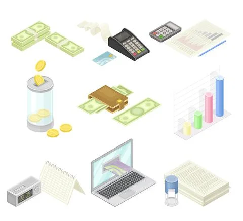 Financial Accounting with Summary, Analysis, Statement and Business Transaction Illustrazione stock